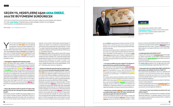 Aksa Enerji Yönetim Kurulu Başkanı ve CEO’su Cemil Kazancı, iş dünyasının beğeniyle takip ettiği Platin Dergisi’nin sorularını yanıtladı.