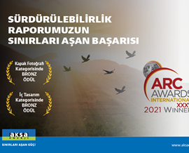 Aksa Enerji 2020 Sürdürülebilirlik Raporu ARC Awards'ta iki büyük ödüle layık görüldü