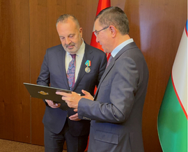 Aksa Enerji Yönetim Kurulu Başkanı ve CEO’su Cemil Kazancı Özbekistan Cumhurbaşkanı Tarafından “Dostluk Nişanı” ile  Ödüllendirildi